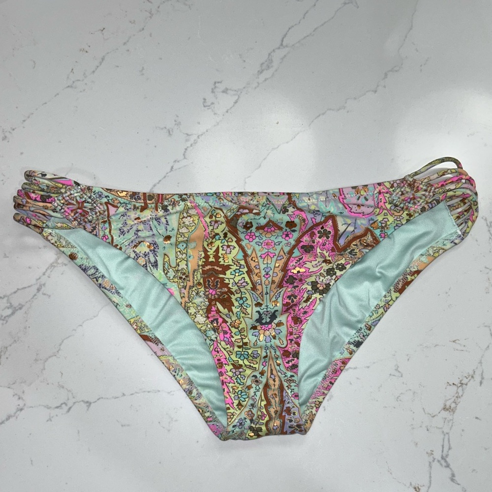 Victoria’s Secret Paisley Swim Bottom Size Large